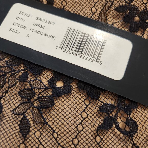 BeBe Black Floral Chantilly Lace Lined Midi Party Dress Small NWT - Picture 15 of 16